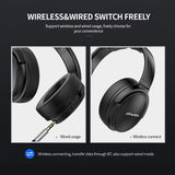 Awei A780BL BT 5.0 Headphone Wireless&Wired Stereo Headset with Microphone Deep Bass Gaming Computer Headset IPX5 Waterproof Support TF Card Compatible with iOS Android Mobile Phones Computers