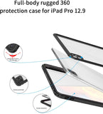 New iPad Pro 12.9 2020 Waterproof Case,with Built-in Screen Protector Dustproof Submersible Full-Body Cover for 2020 iPad Pro 12.9 Inch 4th Generation