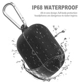 eNicer IP68 Waterproof Carrying Case for AirPods Pro Protective TPU Cover with Hook AirPods Pro 3rd Gen Case Shell Shockproof Silicone Skin Case Cover with Carabiner