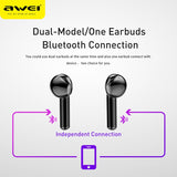 AWEI T26 TWS Earbuds Led Display Wireless Earphones Touch With Microphone Gaming Headset Noise Cancelling  For IOS Andriod