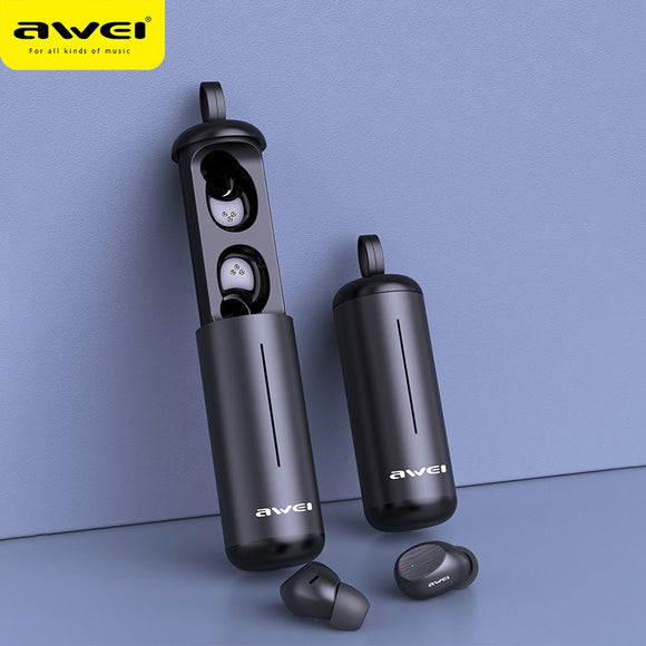 AWEI T55 TWS Bluetooth 5.0 Wireless Earbuds In-ear Noise Canceling Gaming Wireless Sport Headset With Mic