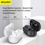 AWEI T10C TWS Bluetooth V5.0 Earphone True Wireless Charging Noise Canceling HiFi 6D Bass With Mic Touch Control Gaming Headset