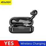 AWEI T10C TWS Bluetooth V5.0 Earphone True Wireless Charging Noise Canceling HiFi 6D Bass With Mic Touch Control Gaming Headset