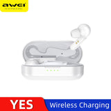 AWEI T10C TWS Bluetooth V5.0 Earphone True Wireless Charging Noise Canceling HiFi 6D Bass With Mic Touch Control Gaming Headset