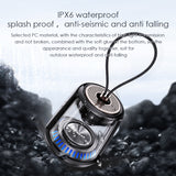 AWEI Y666 Led Mini Waterproof Outdoor Bluetooth Speaker TWS Interconnection Portable Transparent 360° Stereo Bass Clean Music Sound