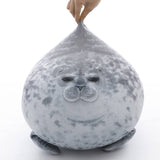 Cute Blob Seal Pillow Round Chubby Seal Pillow Soft Hug Plush Pillow Stuffed Cotton Animal Plush Toy