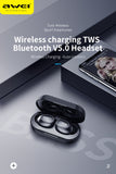 AWEI T16  Mini TWS In Ear Wireless Bluetooth Earbuds Waterproof With Dual Mic Sport Noise Cancelling Gaming Earphone Auriculares