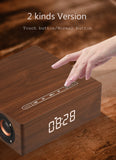 MyM Q5C Portable Wooden Bluetooth 4.2 Speaker 3W*4 Horn Support FM TF Card AUX in Subwoofer