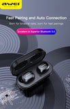 AWEI T13 TWS True Wireless Bluetooth Earbuds Bass HiFi In-Ear Mini Capsule Touch Contorl With Mic HiFi Stereo Gaming Earbuds