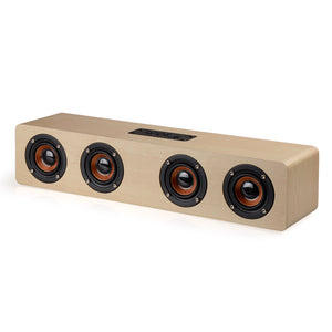 MyM W8 12W Wooden Bluetooth Speaker Wireless Stereo Player HiFi Subwoofer Handsfree Tf Sound Box