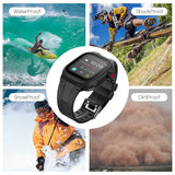 SHELLBOX 42mm/44mm IP68 waterproof case for Apple Watch, 360 shockproof, iWatch Built-in Screen Protector PC Case PET Film All-around Bumper Protective Cover with silicone watch band