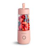 VITAMER 350ml Mini Electric Portable Blender Juicer Cup USB Rechargeable Food Processor Fruit Juice Maker Mixer Cup Smoothie Maker Protein Shaker Bottle Hand Blender Handhold Blender