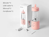 VITAMER 350ml Mini Electric Portable Blender Juicer Cup USB Rechargeable Food Processor Fruit Juice Maker Mixer Cup Smoothie Maker Protein Shaker Bottle Hand Blender Handhold Blender